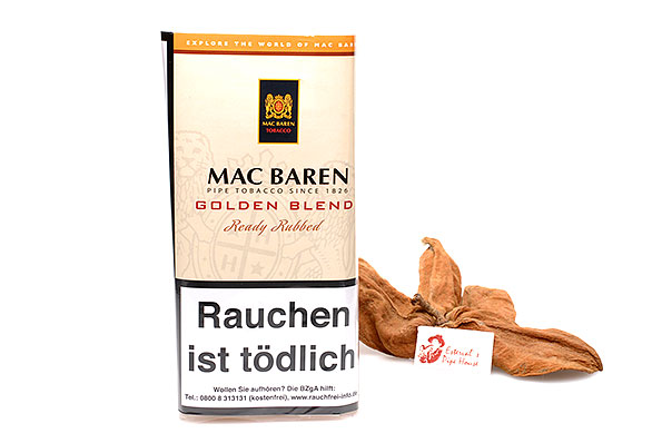 Mac Baren Golden Blend Ready Rubbed Pipe tobacco 50g Pouch Mac Baren Golden Blend Ready Rubbed Pipe tobacco 50g Pouch
